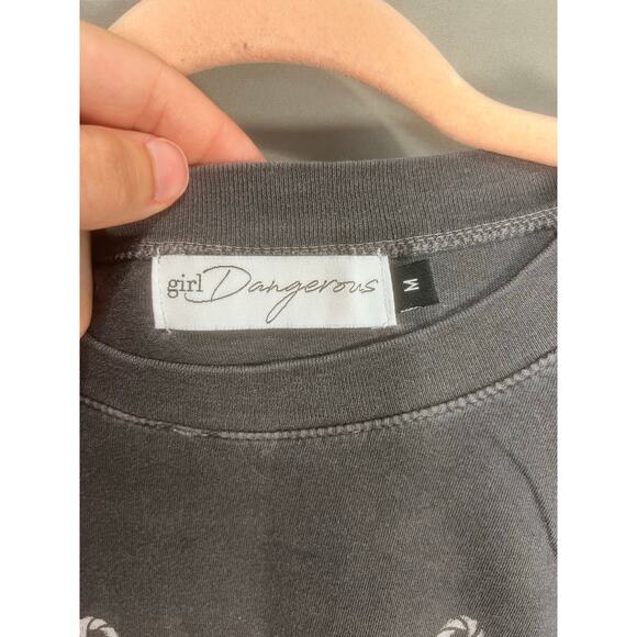 Free People Girl Dangerous Womens M Howdy Graphic Boho T Shirt Casual Western - Picture 3 of 10